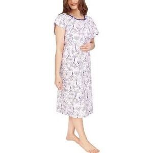 Maternity Hospital Gown Floral Nursing Breastfeeding Snap